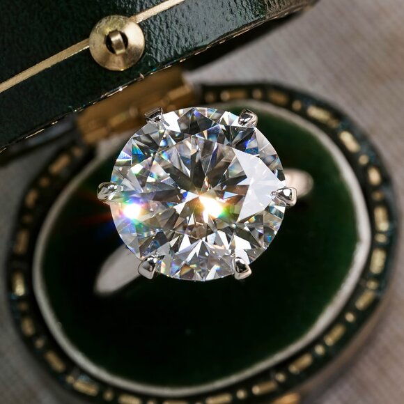 1pc 5CT Moissanite Eternity Ring 925 Sterling Silver Symbol Of Eternal Love - Picture 1 of 11